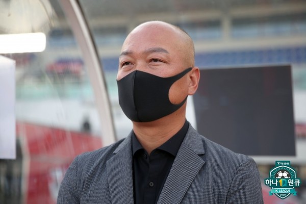 김태완 감독(상주상무). 한국프로축구연맹 제공