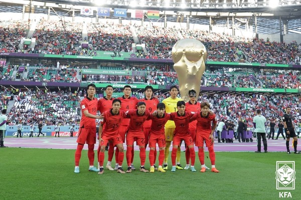 한국 남자축구 국가대표팀. 대한축구협회 제공