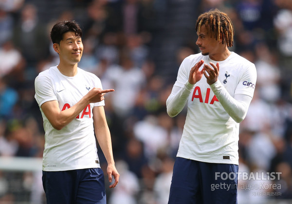 손흥민(왼쪽, 토트넘홋스퍼), 델레 알리(당시 토트넘홋스퍼). 게티이미지코리아