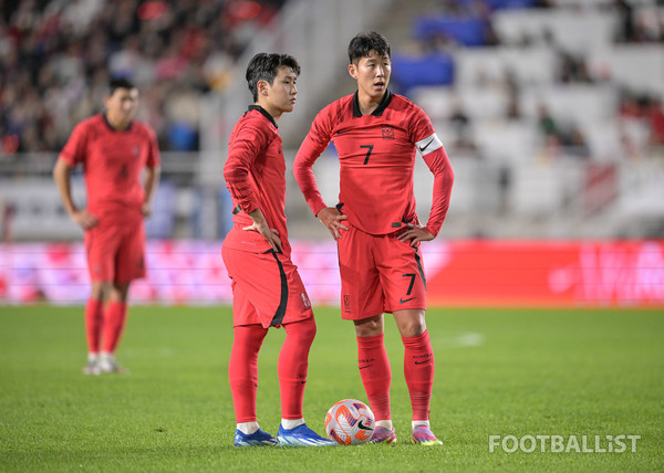이강인(왼쪽), 손흥민(이상 남자 축구대표팀). 서형권 기자