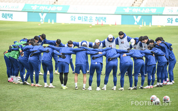 한국 남자 축구대표팀. 서형권 기자