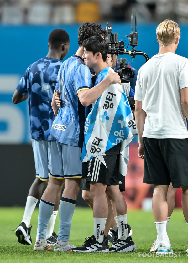 아치 그레이(왼쪽, 토트넘홋스퍼), 양민혁(팀 K리그). 서형권 기자