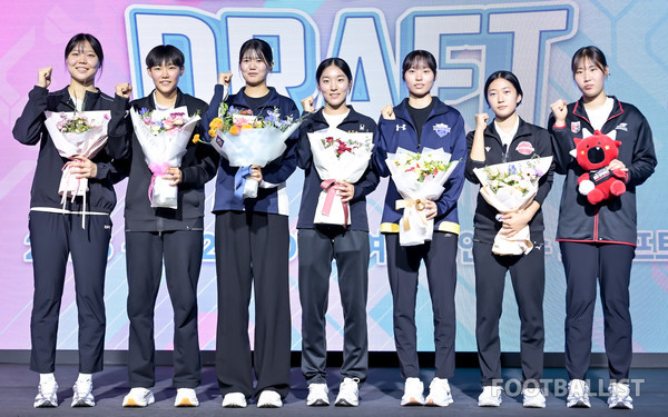 이지윤, 김서영, 하예지, 최윤영, 이채영, 정솔민, 박여름(왼쪽부터). 서형권 기자