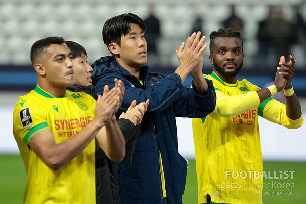 낭트의 홍현석(가운데 왼쪽)과 권혁규(가운데 오른쪽). 게티이미지코리아
