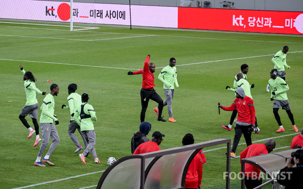 가나 대표팀 훈련. 서형권 기자